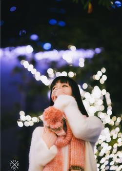 网红美女模特圣诞夜清纯唯美梦幻可爱写真